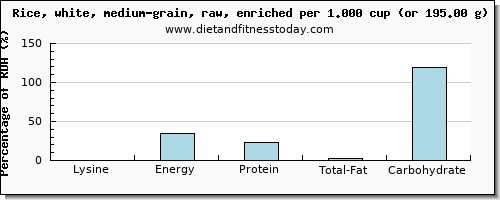 lysine and nutritional content in white rice